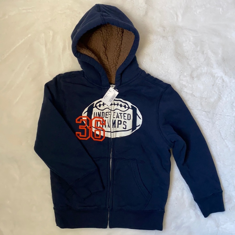 Fleece lined hooded jacket
